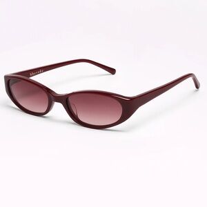 Shevoke Burgundy Cat-Eye Sunglasses for Women